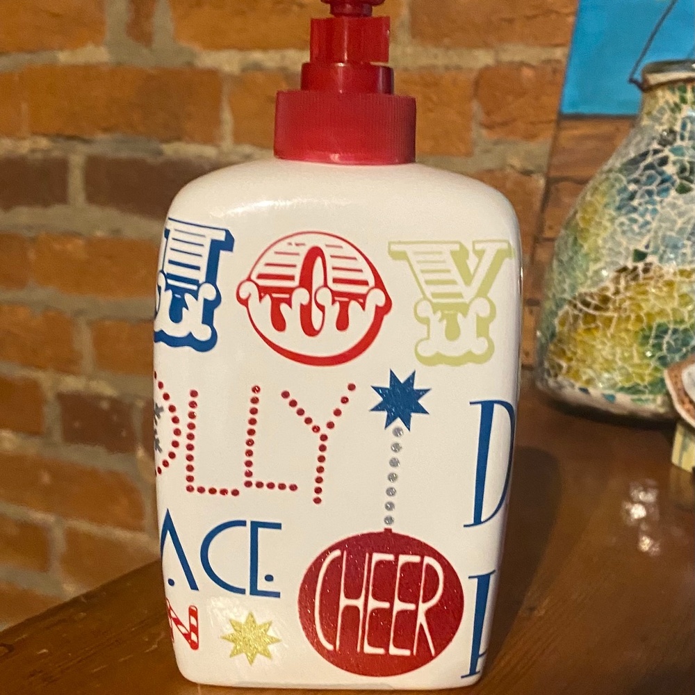 Wintery Wishes Lotion Soap Dispenser ceramic